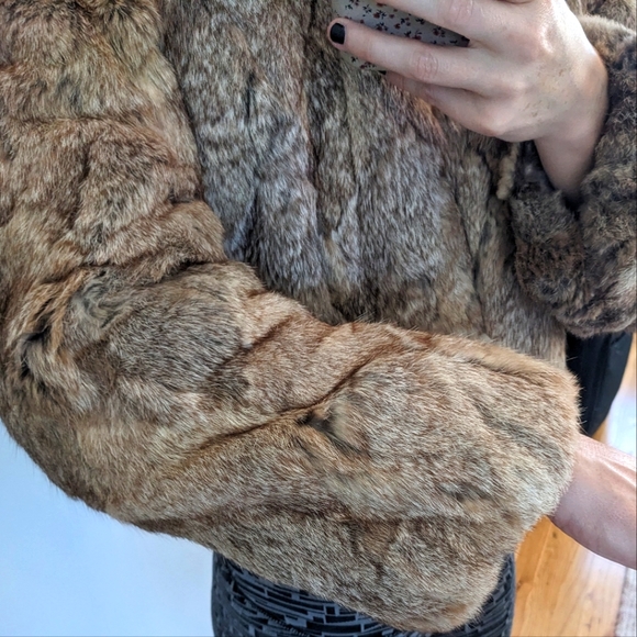 Rabbit fur jacket 80s 90s vintage - Picture 6 of 7